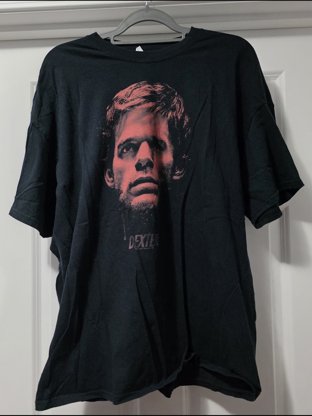 Gildan Black Short-Sleeve Tee with Red Face Graphic